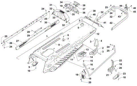 TUNNEL AND REAR RACK ASSEMBLY (OS)