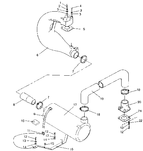 EXHAUST SYSTEM SLX 780 B954287 (4933953395B005)