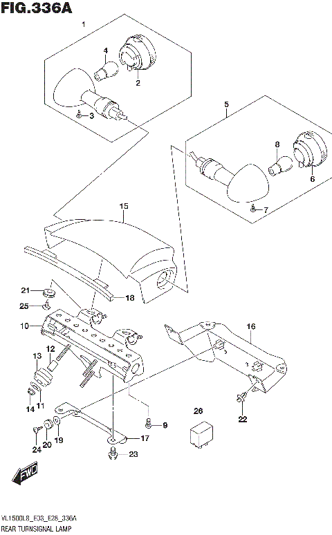 REAR TURNSIGNAL LAMP (VL1500BL8 E03)