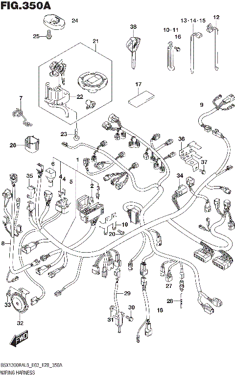 WIRING HARNESS (GSX1300RAL6 E03)