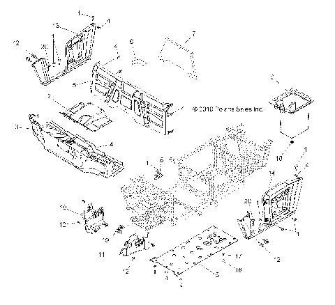 BODY, FLOOR and FENDERS - R11TH76/TY76 ALL OPTIONS (49RGRMOLDINGS118004X4)