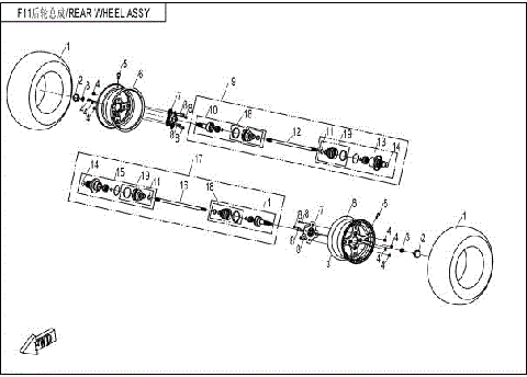 REAR WHEEL ASSY