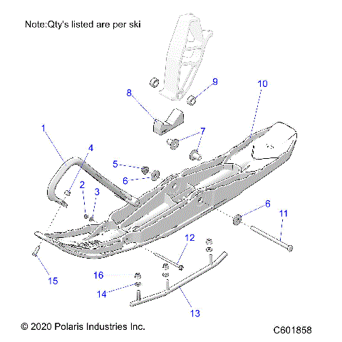 STEERING, SKI ASM, WIDE - S23FJE8PS/8PE (C601858)