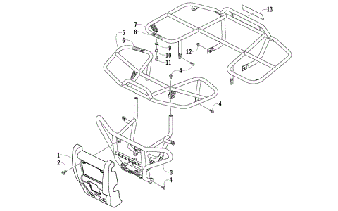 FRONT BUMPER, FRONT RACK, AND REAR RACK ASSEMBLY