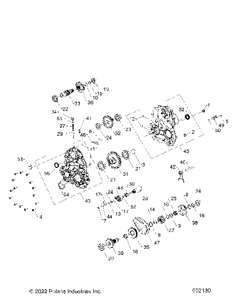 DRIVE TRAIN, GEARCASE INTERNALS - S24TKP9FS (602130)