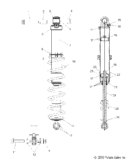 SUSPENSION, SHOCK, IFS - S11BF6NS/BD6NS ALL OPTIONS (49SNOWSHOCKIFS7043631)
