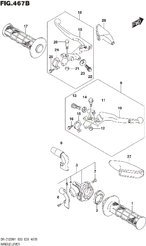 HANDLE LEVER (DR-Z125)