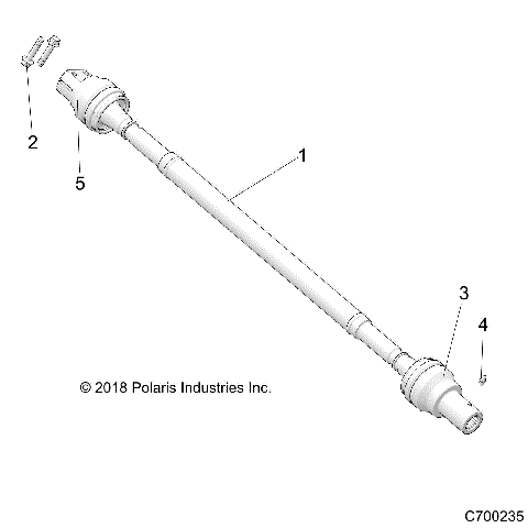 DRIVE TRAIN, REAR PROP SHAFT - R21RRK99A9/AP/AW/B9/BP/BW (C700235)