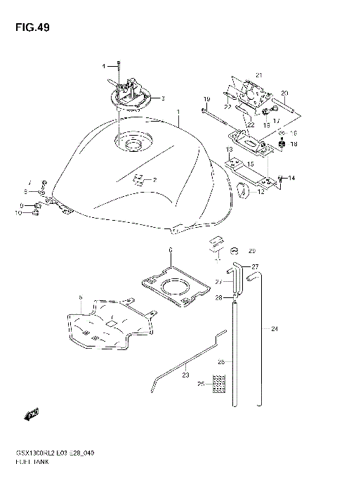 FUEL TANK (GSX1300R L2 E03)