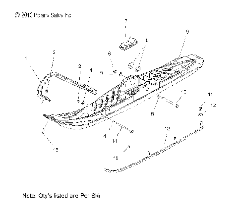 STEERING, SKI ASM. - S11BF6NS/BD6NS ALL OPTIONS (49SNOWSKIASM11600PRO)
