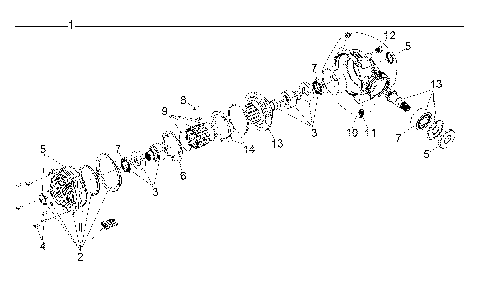 DRIVE TRAIN, FRONT GEARCASE INTERNALS - R16RTE87A1/A4/A9/AK/AM/AS/B1/B4/BK/BM/BV/B9/AG/BG/U87AS/BS [49BOBCATGCFRTINTL13900DH]