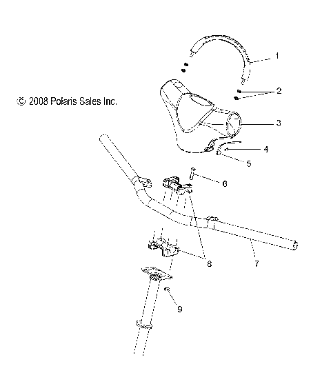 STEERING, HANDLEBAR MOUNTING - S12PU7ESL/EEL (49SNOWHANDLEBAR09WIDE)