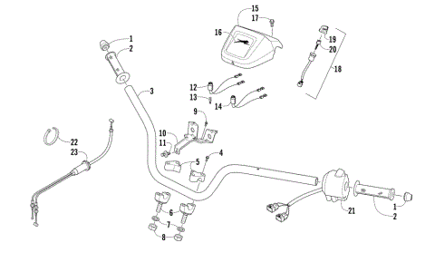 HANDLEBAR AND CONTROL ASSEMBLY