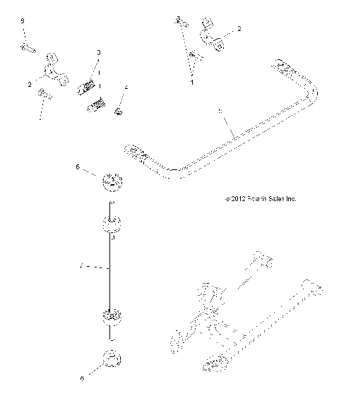 SUSPENSION, STABILIZER BAR - A13GH8EFK (49ATVSTABILIZER13850SCRAM)
