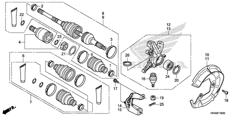 FRONT KNUCKLE@FRONT DRIVE