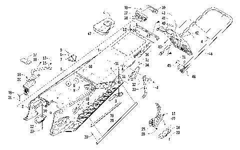 TUNNEL, REAR BUMPER, AND SNOWFLAP ASSEMBLY [98866]