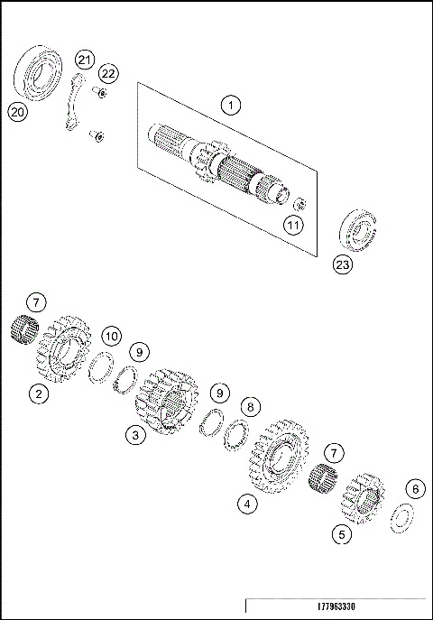 TRANSMISSION I - MAIN SHAFT