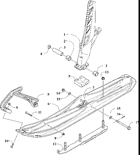 SKI AND SPINDLE ASSEMBLY [107907]