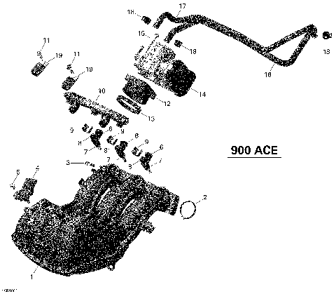 02- Air Intake Manifold and Throttle Body - 900 ACE