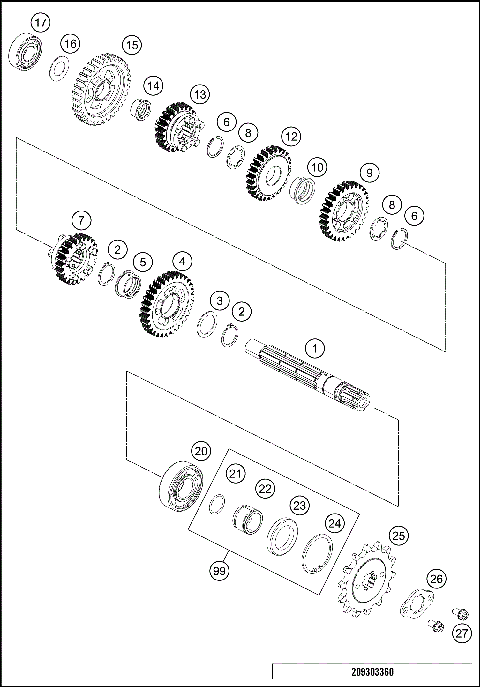 TRANSMISSION II - COUNTERSHAFT