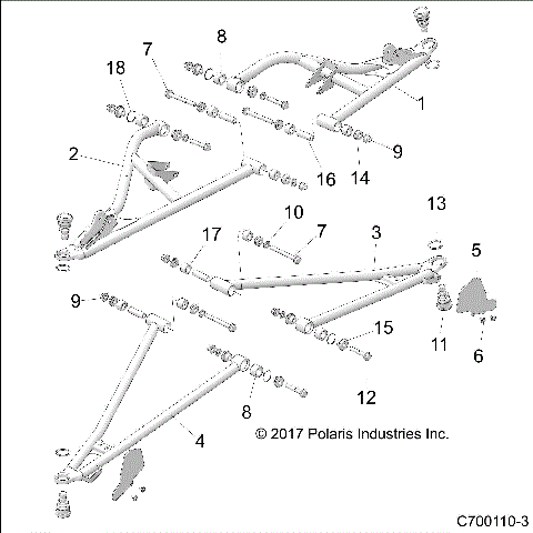 SUSPENSION, FRONT CONTROL ARMS - Z19VGE99AK/AW/BK/BW (C700110-3)