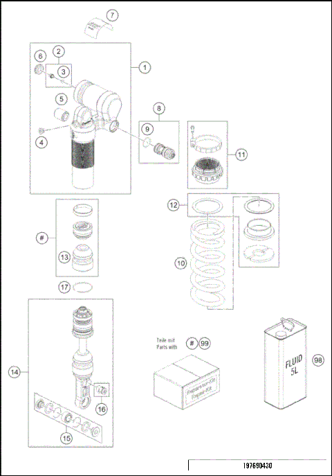 SHOCK ABSORBER DISASSEMBLED