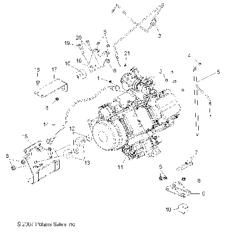 ENGINE, MOUNTING - R08RH50AF/AR/AT (49RGRENGINEMTG08500EFI)