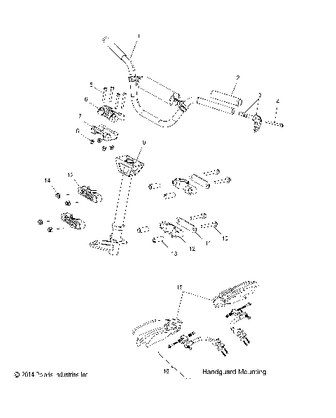 STEERING, HANDLEBAR MOUNTING - S15CL6/CW6 ALL OPTIONS (49SNOWHANDLEBAR15SBASLT)