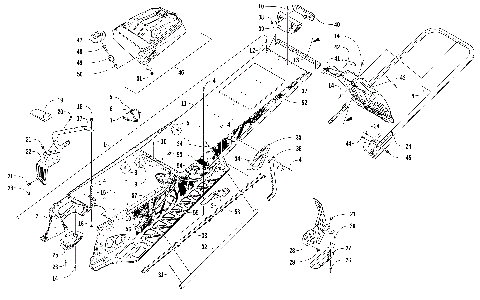 TUNNEL, REAR BUMPER, AND SNOWFLAP ASSEMBLY [104763]