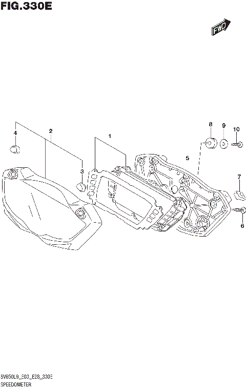 SPEEDOMETER (SV650XAL9 E28)