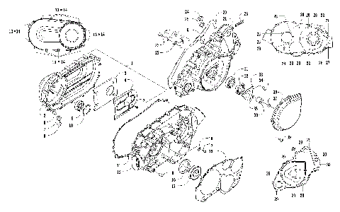 CLUTCH/V-BELT/MAGNETO COVER ASSEMBLY [300731]