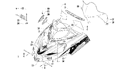 HOOD AND WINDSHIELD ASSEMBLY [89900]