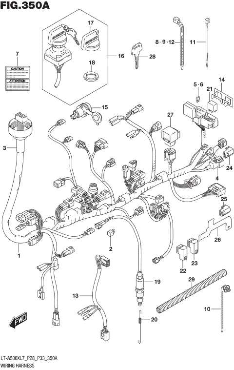WIRING HARNESS (LT-A500XL7 P28)