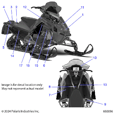 BODY, DECAL, BLACK SIDE PANEL W/GRAY ACCENT - S25TDZ8RS/REL (602856)
