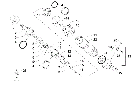 REAR SUSPENSION FRONT ARM SHOCK ABSORBER [102665]