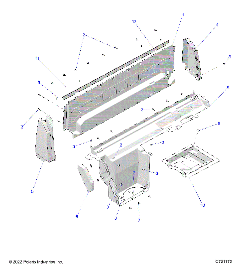 BODY, REAR CLOSEOFF, AND FENDERS - R25RRE99JP (C731170)