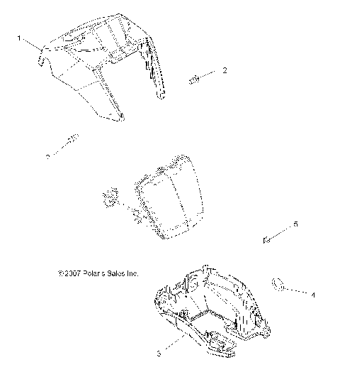 BODY, HEADLIGHT POD - A08CL50AA (49ATVPOD086X6)