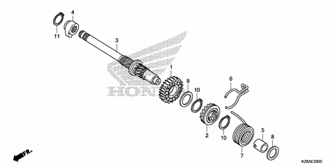 KICK STARTER SPINDLE