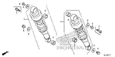 REAR SHOCK ABSORBER (3)