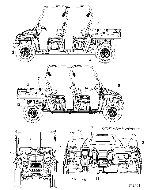BODY, DECALS - R17RNA57A1/A9/EAM/NM (702001)