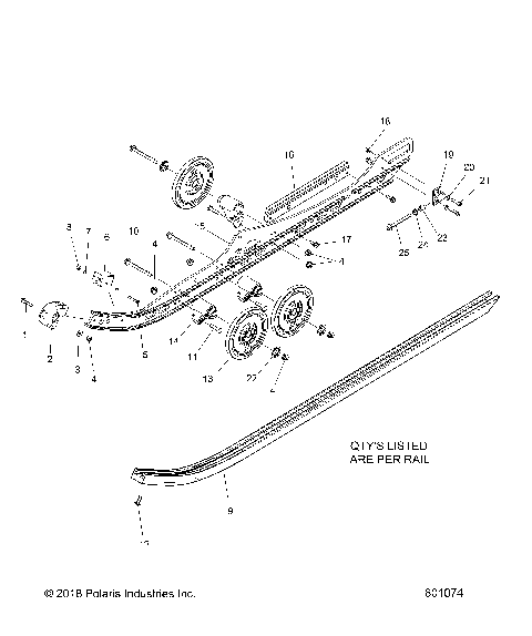 SUSPENSION, RAIL ASM. - S19DCL6PS/6PEM (601074)