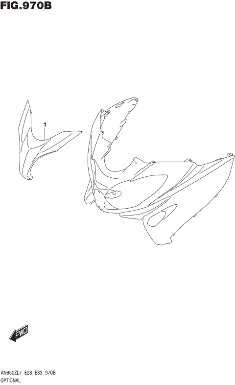 OPTIONAL (FRONT LEG SHIELD COVER )  (AN650ZL7 E28)
