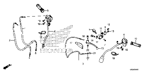 HANDLE LEVER@SWITCH@CABLE