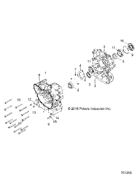 ENGINE, CRANKCASE - Z18VHA57F2 (701265)