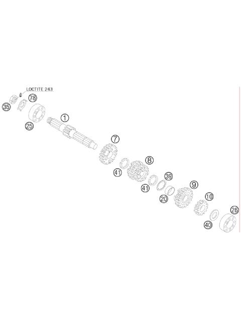 TRANSMISSION I - MAIN SHAFT        