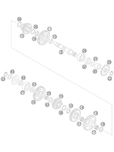 TRANSMISSION II - COUNTERSHAFT     