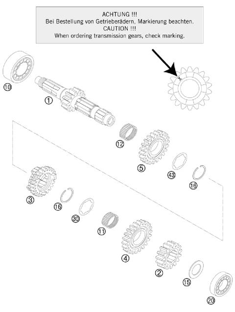 TRANSMISSION I - MAIN SHAFT        