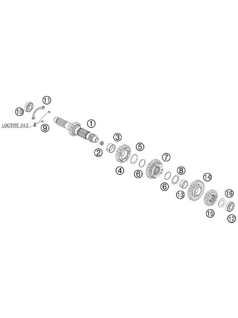 TRANSMISSION I - MAIN SHAFT        