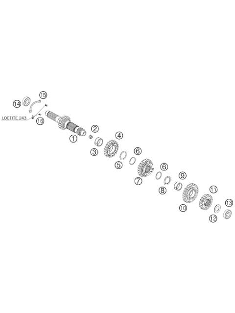 TRANSMISSION I - MAIN SHAFT        