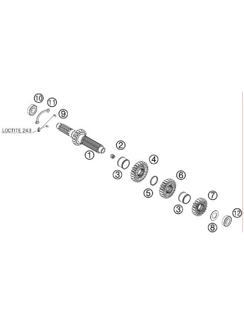 TRANSMISSION I - MAIN SHAFT        